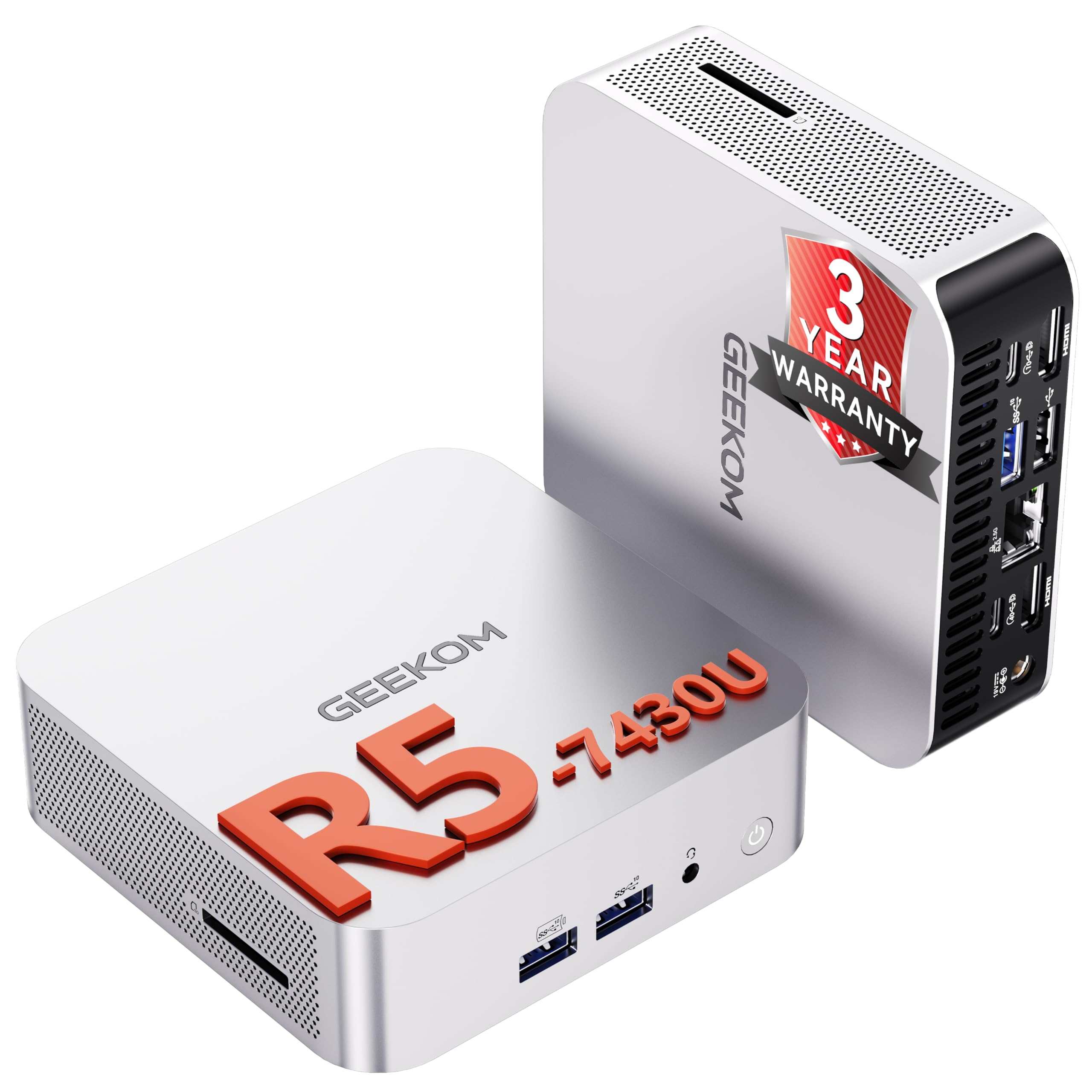 使用短め GEEKOM A5 ミニPC ／ Ryzen 5 7430U GEEKOM A5 Pro Mini PC AMD Ryzen 5 7430U(Quad 8K Display), 16GB RAM